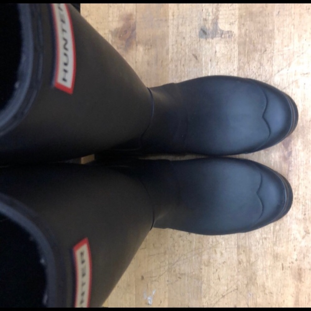 Hunter Tall Matte Black Boots 7 US 38 EU